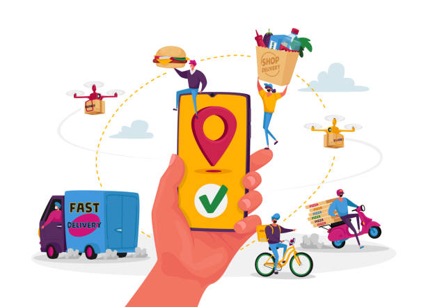 EarlyGo Logistics courier delivery vehicle and parcel service illustration